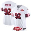 Men's San Francisco 49ers #92 Chase Young White 2023 F.U.S.E. NFC West Champions Alternate Football Stitched Jersey