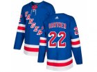 Men Adidas New York Rangers #22 Mike Gartner Royal Blue Home Authentic Stitched NHL Jersey