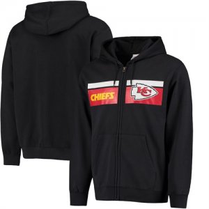 Kansas City Chiefs Majestic Touchback Full Zip Hoodie Black