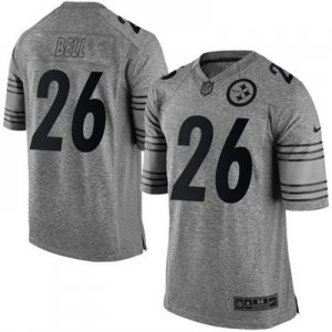 Nike Pittsburgh Steelers #26 Le\'Veon Bell Gridiron Gray jerseys(Limited)