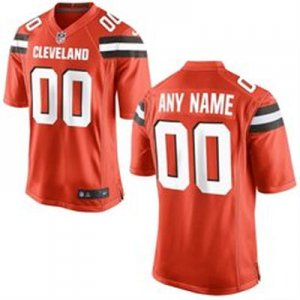 Nike Cleveland Browns Mens Orange Custom Game Jersey