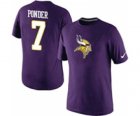 Nike Minnesota Vikings 7 Christian Ponder Name & Number T-Shirt Purple