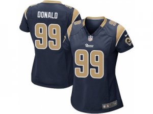 Women Nike St. Louis Rams #99 Aaron Donald Navy Blue jerseys