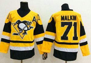 nhl jerseys pittsburgh penguins #71 malkin yellow-black