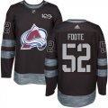 Mens Colorado Avalanche #52 Adam Foote Black 1917-2017 100th Anniversary Stitched NHL Jersey