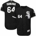 Men's Majestic Chicago White Sox #64 Travis Ishikawa Black Flexbase Authentic Collection MLB Jersey