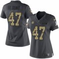 Women's Nike Pittsburgh Steelers #47 Mel Blount Limited Black 2016 Salute to Service NFL Jersey