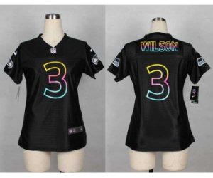 Nike women jerseys seattle seahawks #3 wilson black[nike fashion]