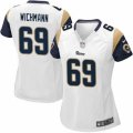 Women's Nike Los Angeles Rams #69 Cody Wichmann Limited White NFL Jersey