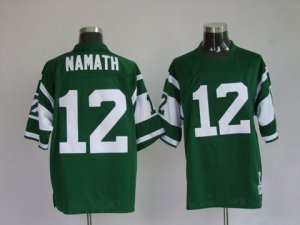 nfl new york jets #12 namath m&n green