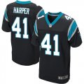 Nike Carolina Panthers #41 Roman Harper Black Jerseys(Elite)