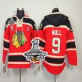 nhl jerseys chicago blackhawks #9 hull red[pullover hooded sweatshirt A][2013 Stanley cup champions]