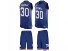 Mens Nike New York Giants #30 Wayne Gallman Limited Royal Blue Tank Top Suit NFL Jersey