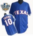 2010 World Series Patch Texas Rangers #10 Young blue