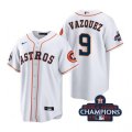 Astros# 9 Christian Vazquez White 2022 World Series Champions Cool Base Jersey