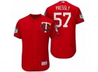 Mens Minnesota Twins #57 Ryan Pressly 2017 Spring Training Flex Base Authentic Collection Stitched Baseball Jersey