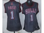 women nba chicago bulls #1 rose black-grey[2012]