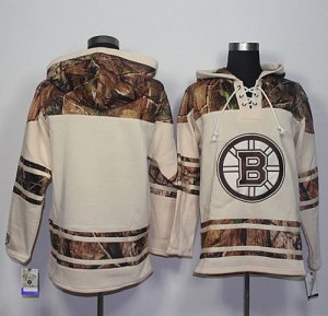 Mens Boston Bruins Blank Cream Camo Stitched NHL Jersey