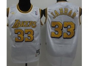 nba Los Angeles Lakers #33 Abdul-Jabbar Throwback white