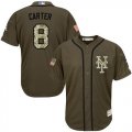 New York Mets #8 Gary Carter Green Salute to Service Stitched Baseball Jersey