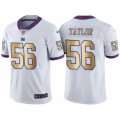 Mens Nike New York Giants #56 Lawrence Taylor White Gold Limited Special Color Rush Jersey