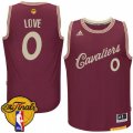 Men's Adidas Cleveland Cavaliers #0 Kevin Love Swingman Red 2015-16 Christmas Day 2016 The Finals Patch NBA Jersey