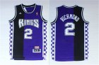 Kings #2 Mitch Richmond Black & Purple Hardwood Classics Jersey