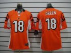 Nike Women NFL Cincinnati Bengals #18 A.J. Green orange Jerseys