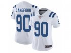 Women Nike Indianapolis Colts #90 Kendall Vapor Untouchable Langford Limited White NFL Jersey