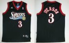 nba philadelphia 76ers #3 iverson black(fans edition)