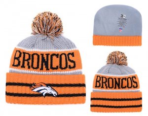 Broncos Team Logo Orange Pom Knit Hat YD