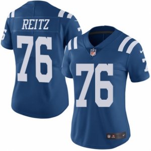 Women\'s Nike Indianapolis Colts #76 Joe Reitz Limited Royal Blue Rush NFL Jersey