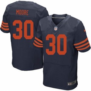 Men\'s Nike Chicago Bears #30 D.J. Moore Elite Navy Blue 1940s Throwback Alternate NFL Jersey