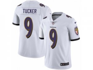 Mens Nike Baltimore Ravens #9 Justin Tucker Vapor Untouchable Limited White NFL Jersey