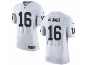 Mens Nike Oakland Raiders #16 George Blanda Elite White NFL Jersey