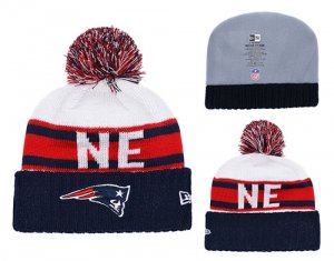 Patriots Fresh Logo Navy Retro Cuffed Pom Knit Hat YD