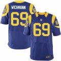 Mens Nike Los Angeles Rams #69 Cody Wichmann Elite Royal Blue Alternate NFL Jersey