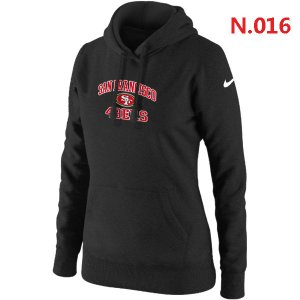 Women NEW San Francisco 49ers Heart & Soul Pullover Hoodie Black