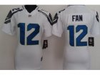 Nike Women nfl Seattle Seahawks #12 Fan white jerseys