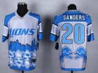 Nike Detroit Lions #20 Barry Sanders Blue Jerseys(Style Noble Fashion Elite)