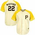 Men's Majestic Pittsburgh Pirates #22 Andrew McCutchen Replica Cream Gold Exclusive MLB Jersey