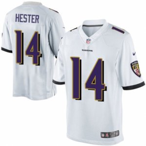 Mens Nike Baltimore Ravens #14 Devin Hester Limited White NFL Jersey