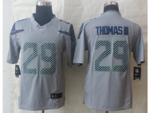 Nike Seattle Seahawks #29 Thomas III Grey Jerseys(Limited)