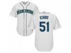 Youth Seattle Mariners #51 Ichiro Suzuki White Cool Base Stitched MLB Jersey