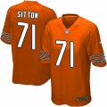 Mens Nike Chicago Bears #71 Josh Sitton Game Orange Alternate NFL Jersey