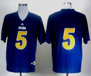 ncaa Notre Dame Fighting Irish #5 Navy Blue Replica Football Jersey