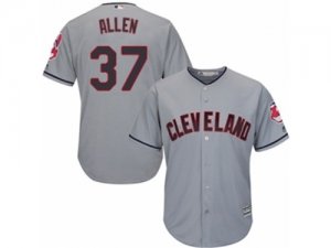 Youth Majestic Cleveland Indians #37 Cody Allen Authentic Grey Road Cool Base MLB Jersey