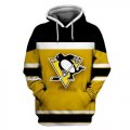 Penguins Yellow All Stitched Hooded Sweatshirt