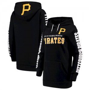 Pittsburgh Pirates G III 4Her by Carl Banks Women\'s Extra Innings Pullover Hoodie Black