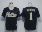 MLB San Diego Padres #1 Hudson Dark Blue[Cool Base]
